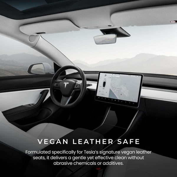 Tesliner Interior Care Bundle – Seat Cleaner & Interior Conditioner with UV Protectant | Vegan Leather Safe | Fits Model 3, Y, S, X, Cybertruck