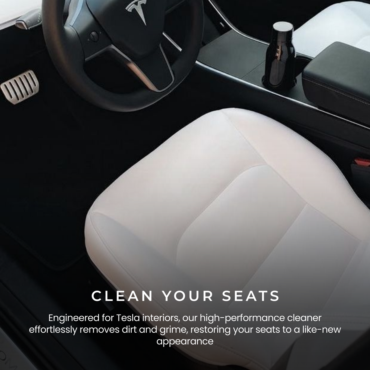 Tesliner Interior Care Bundle – Seat Cleaner & Interior Conditioner with UV Protectant | Vegan Leather Safe | Fits Model 3, Y, S, X, Cybertruck