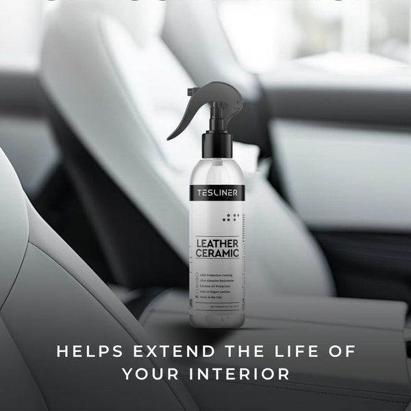 Tesliner Leather Shield Ceramic Coating – Vegan Leather Protector, Stain & Spill Resistant | Long-Lasting Interior Protection for Model 3, Y, S, X, Cybertruck