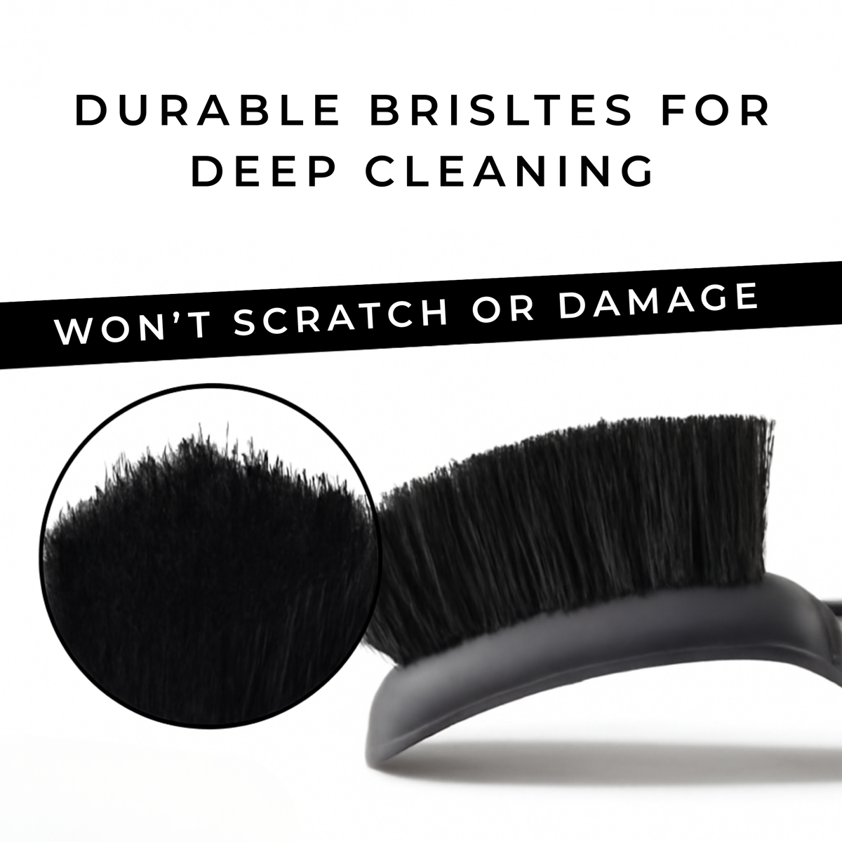 Tesliner Premium Interior Detailing Brush – Soft Bristles for Seats, Dash & Console | Safe on Vegan Leather | Fits Model 3, Y, S, X, Cybertruck